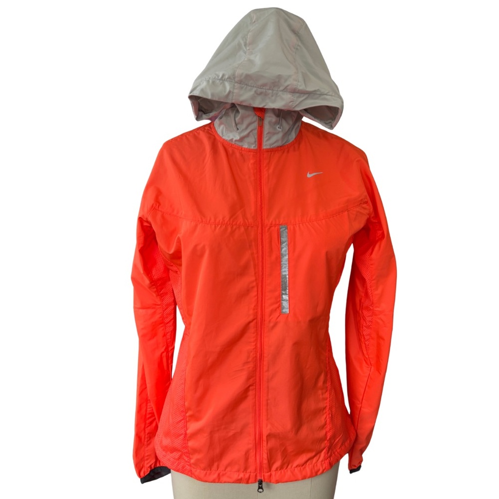 Nike Women's Vibrant Orange Lightweight Athletic Windbreaker Jacket size M